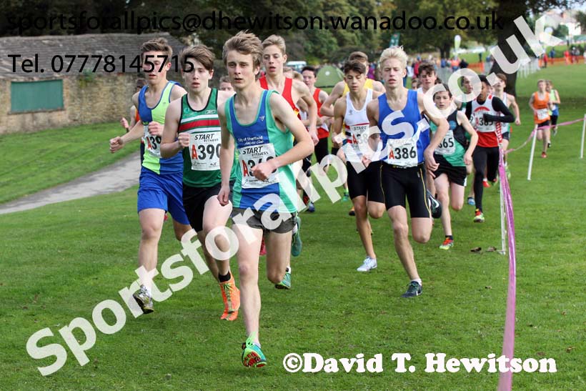 Boys under-15s Northern Cross Country Relays, Graves Park, Sheffield. Photo: David T. Hewitson/Sports for All Pics